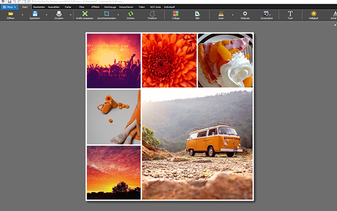 Bild, das zeigt, wie man eine Fotocollage erstellt