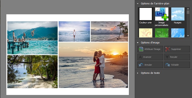 Image montrant comment ajouter un arrière-plan à votre collage