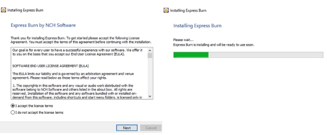 Immagine che mostra come scaricare Express Burn software di masterizzazione dischi