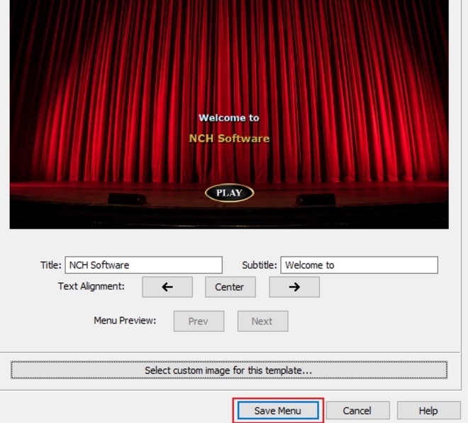 Image displaying how to create a DVD menu