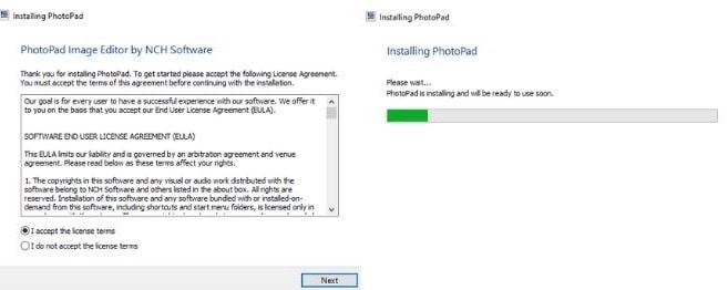 Image displaying how to download PhotoPad Photo Editor