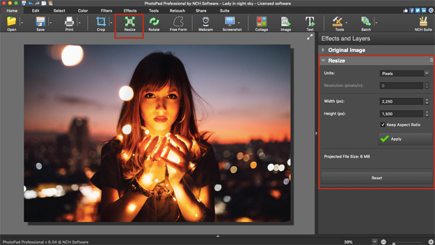 nch photopad image editor professional 2.81