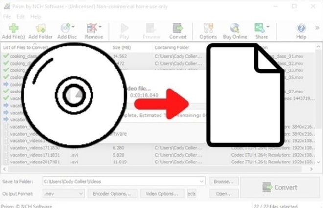 Image displaying how to convert Blu-ray to MOV