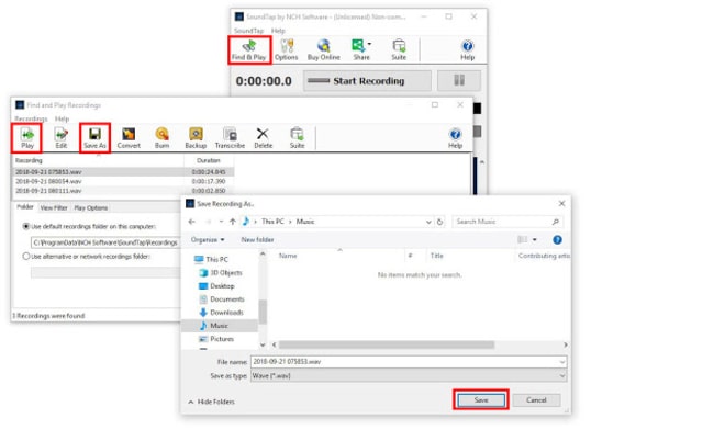 Image displaying how to export recorded computer audio