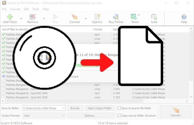 Image displaying how to convert CD to OPUS