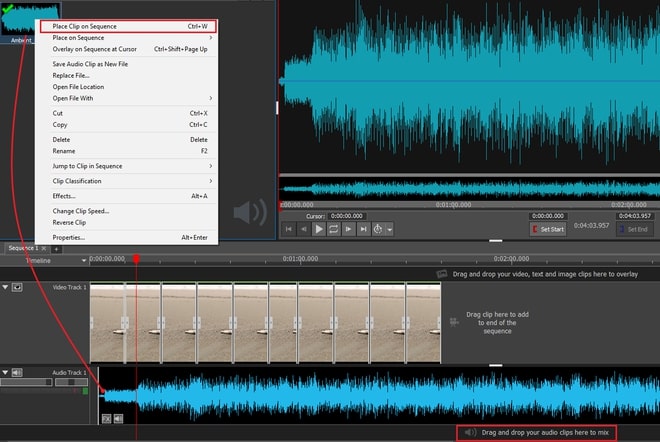 Immagine che mostra come aggiungere audio al video