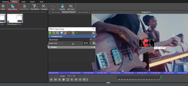 Image displaying how to edit and customize the watermark in video