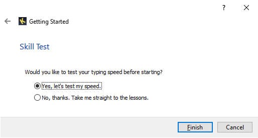 Take tye typing speed test to get started.