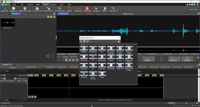 Immagine che mostra come aggiungere effetti musica al video