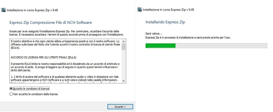 Immagine che mostra come scaricare Express Zip Software di Compressione File