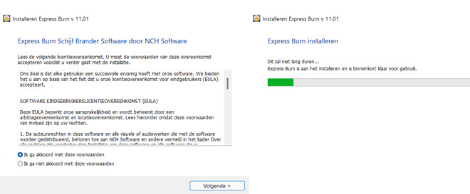 Afbeelding die weergeeft hoe u Express Burn ISO-brandsoftware kunt downloaden