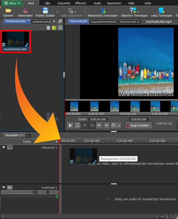 video's samenvoegen stap 2