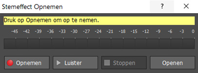 Een voorbeeld van het spraakeffect luisteren