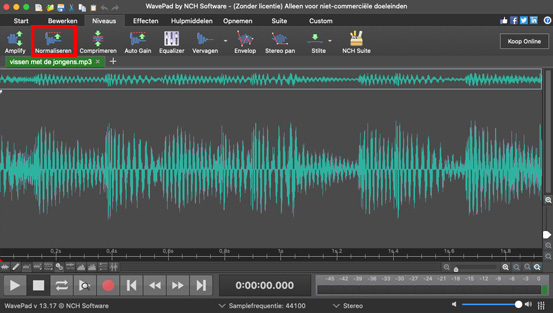 Normaliseer audioniveaus om ervoor te zorgen dat het volume binnen het juiste bereik ligt.