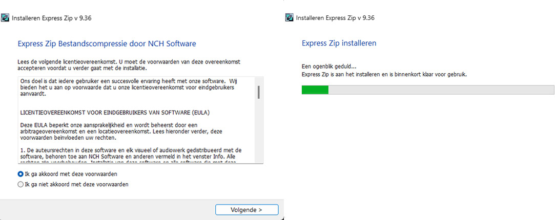 Afbeelding die weergeeft hoe u Express Zip Bestandscompressiesoftware kunt downloaden