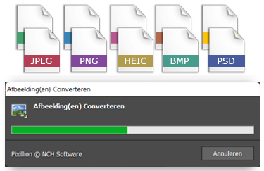 Pixillion Conversie Dialoogvenster
