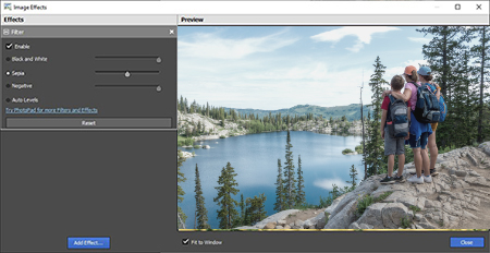Använd filter på dina foton