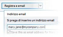 Registra e invia per e-mail