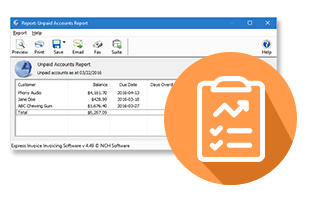 Rapporter om fakturering