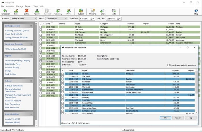 MoneyLine Personal Finance Software Free 4.02 full