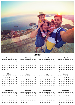 Vacation photo calendar
