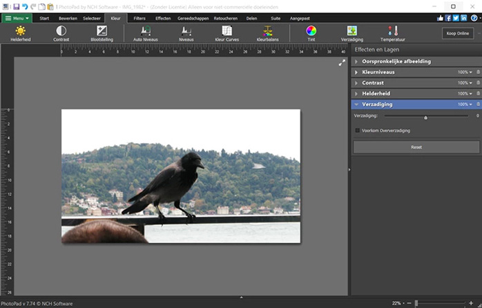 PhotoPad Photo Editing Software nieuwe interface screenshot