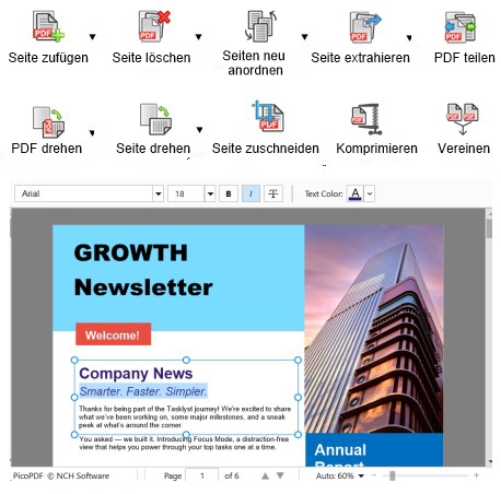 PDF Seiten verwalten