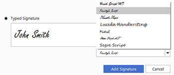 Type your signature with a cursive font