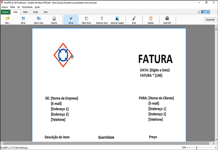 PicoPDF Software de Edição de PDF Grátis Captura de Tela da Nova Interface do PicoPDF Software de Edição de PDF Grátis