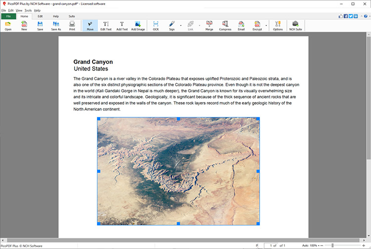 PicoPDF Free PDF Editing Software new interface screenshot