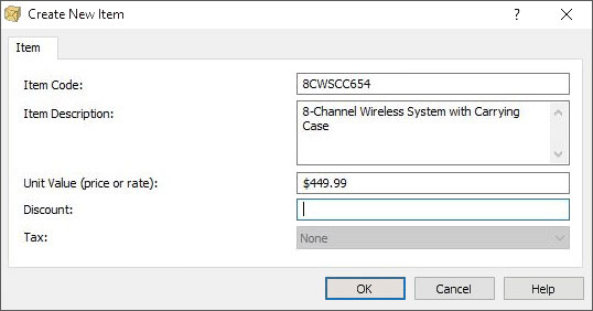 Copper POS Point of Sale Software lägga till objekt skärmdump