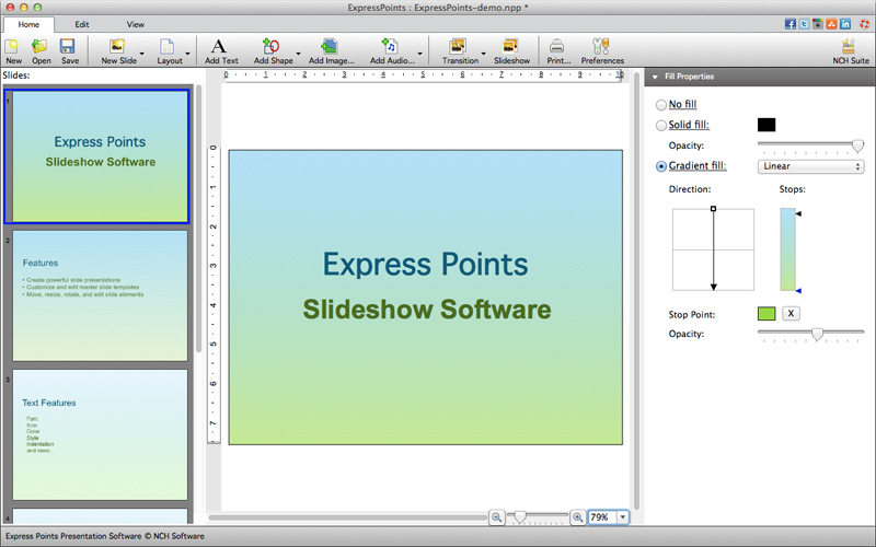 Express Points Presentation Software for Mac