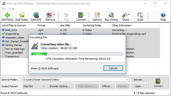 Prism Plus Edition Video Converter Software is a simple video conversion tool.