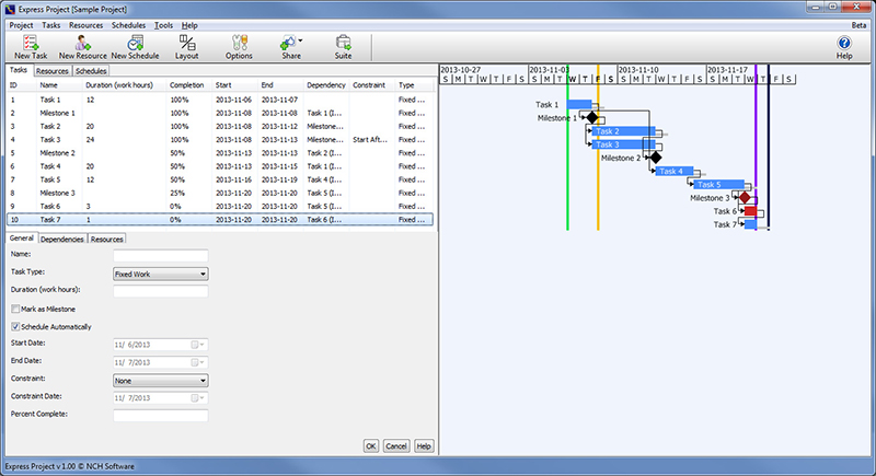 Express Project Management Free screenshot