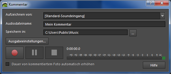 PhotoStage Diashow Maker Kommentare aufnehmen Screenshot.