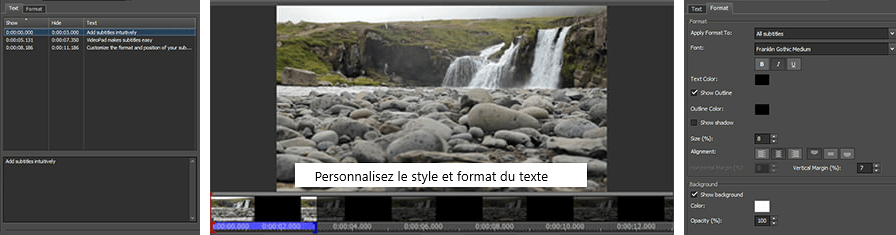 Fenêtre de sous-titres
