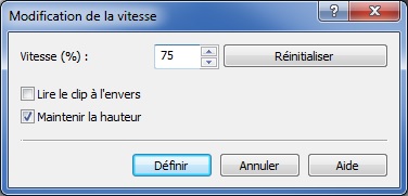 Accélérez ou ralentissez les clips vidéo