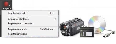 VideoPad supporta praticamente qualsiasi tipo di dispositivo di input video, incluse le videocamere DV o HDV.