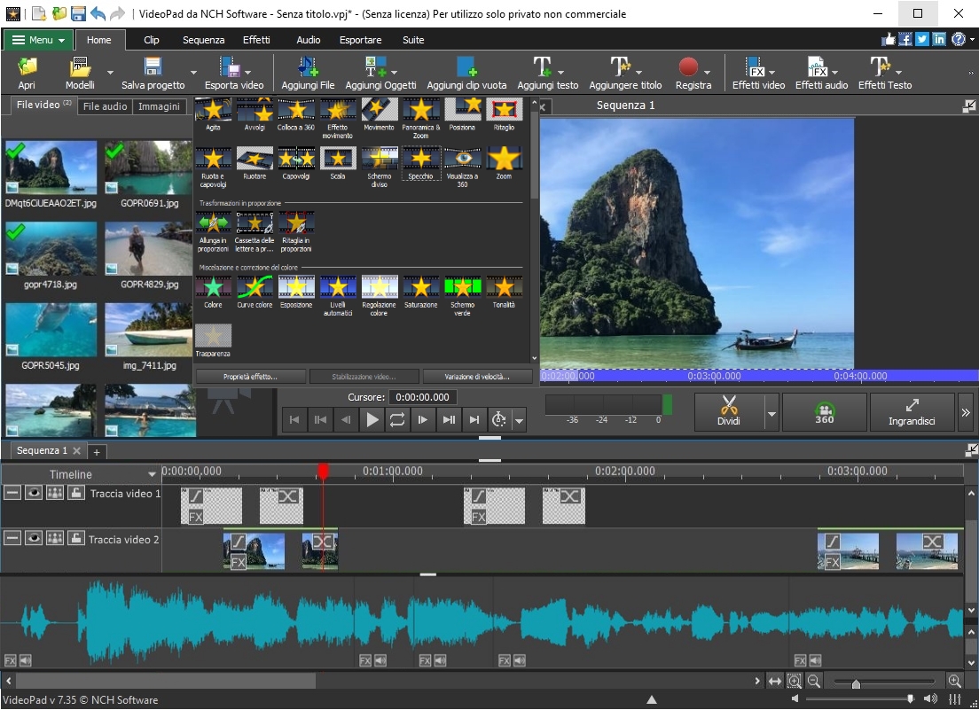 VideoPad Editor video gratuito 16.16 full