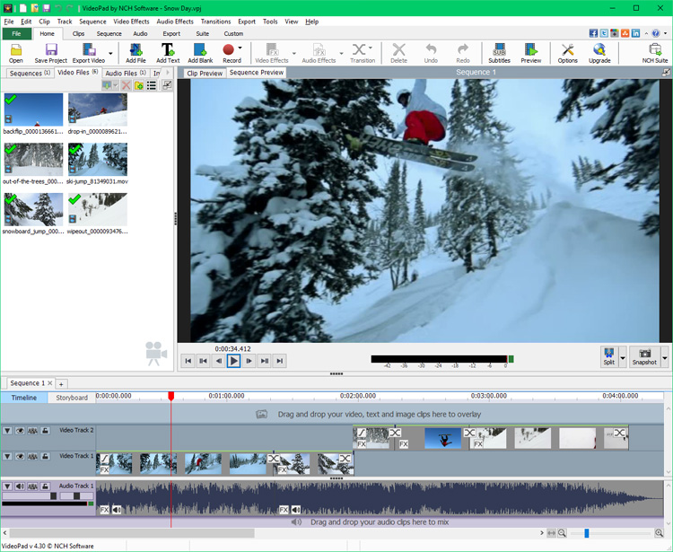 VideoPad Video Editor Free screenshot