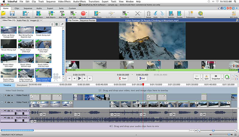 VideoPad Edizione Master per Mac 14.01 full