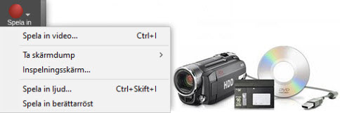 VideoPad stöder nästan alla typer av videoinmatningsenheter inklusive DV-baserade eller HDV-videokameror