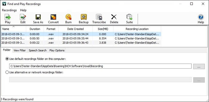 Voxal Voice Changing Software playback voice changer recordings screenshot